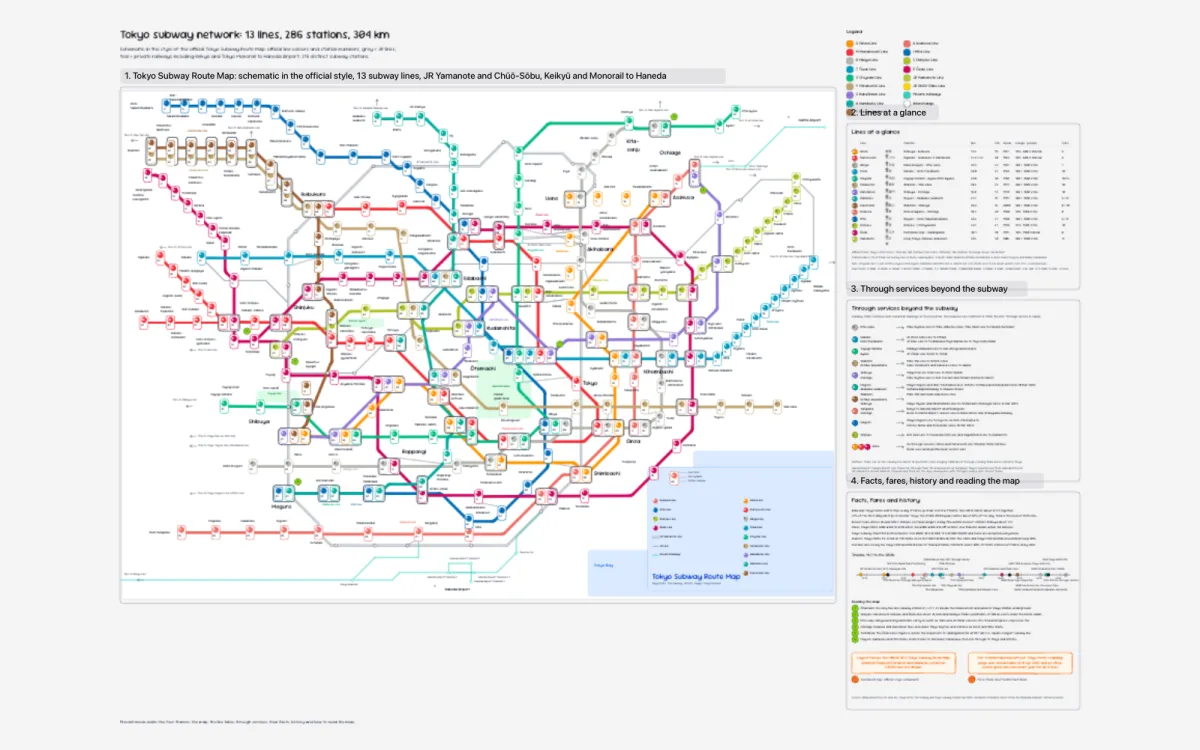 Tokyo transit map: Tokyo Metro and Toei